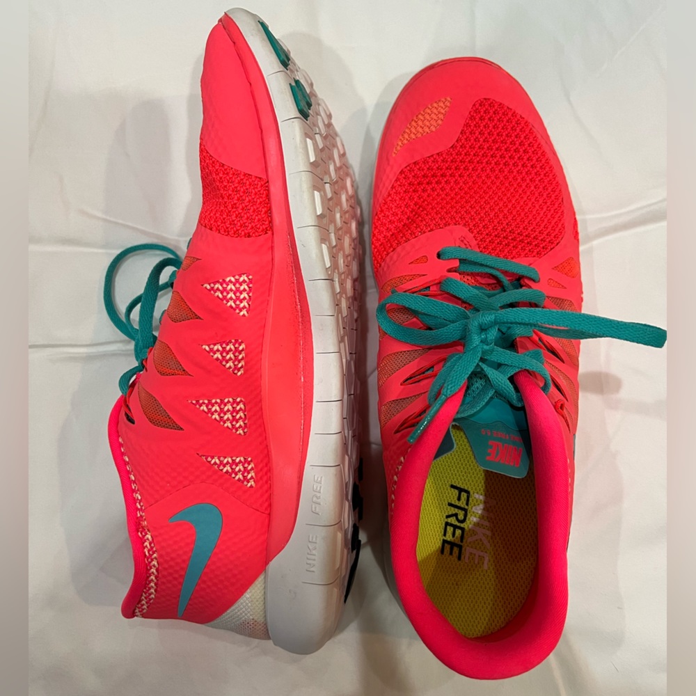 New Coral & Turquoise Nike Free 5.0